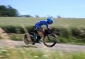 KRAICHGAU, GERMANY - JUNE 11: A participant competes in the cycle leg of the race during Ironman 70.3 Kraichgau on June 11, 2017 in Kraichgau, Germany. (Photo by Joern Pollex/Getty Images)