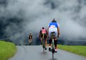 WALCHSEE, AUSTRIA - SEPTEMBER 03: Athletes on the bike course during the Challenge Walchsee-Kaiserwinkl Triathlon on September 3, 2017 in Walchsee, Austria. (Photo by Stephen Pond/Getty Images)